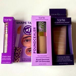 NWT 3 travel size Light Medium Tarte Foundcealer , Concealer & Foundation